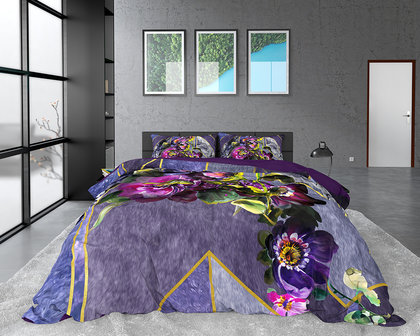 Dreamhouse Kannieta Purple Dekbedovertrek Katoen satijn