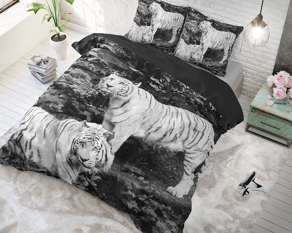 Dreamhouse Tigers Grey Dekbedovertrek Katoen