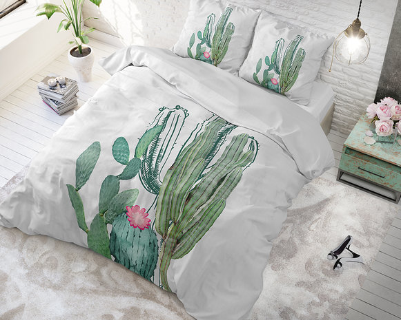 Sleeptime Cactus Green Dekbedovertrek Katoen Blended - Matrassen, dekbedden, dekbedovertrekken beddengoed koop je bij