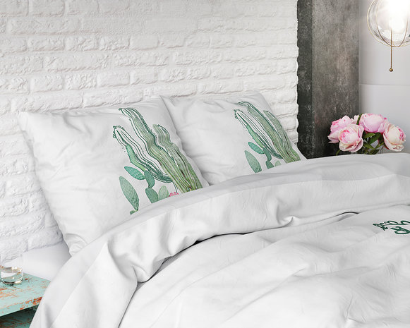 Sleeptime Cactus Green Dekbedovertrek Katoen Blended - Matrassen, dekbedden, dekbedovertrekken beddengoed koop je bij