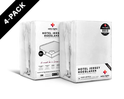 Hoeslaken 4 pack Hotel Jersey White
