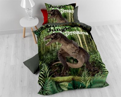 Sleeptime Jungle Dreams Green Dekbedovertrek Katoen