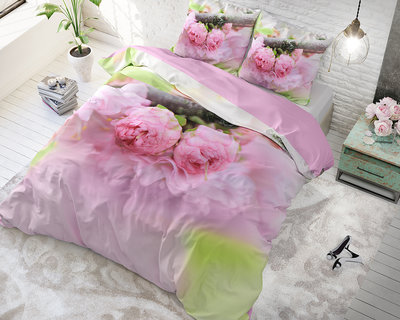 Sleeptime Summer Flower 2 Pink Dekbedovertrek Katoen Blended