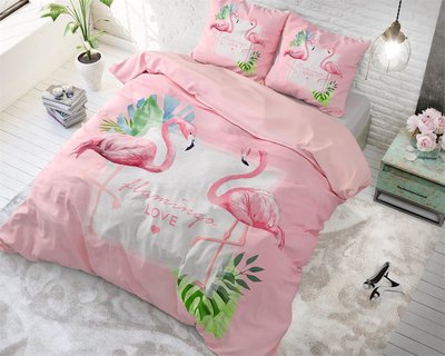 Dreamhouse Sunny Flamingo's Pink Dekbedovertrek Katoen