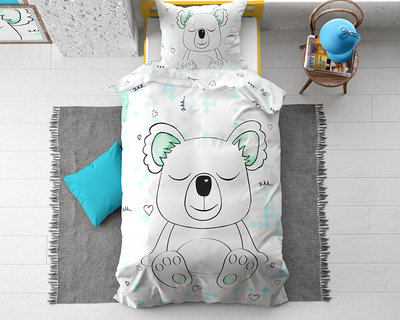 Dreamhouse Sleepy Koala White Dekbedovertrek Katoen