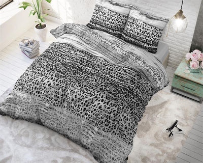 Sleeptime Panther Style Grey Dekbedovertrek Katoen Blended