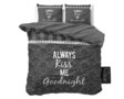 Sleeptime ST Kiss your Love Grey Dekbedovertrek