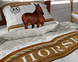 Dreamhouse Horse Riding Brown Dekbedovertrek Katoen